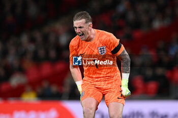 2024-10-10 - Jordan Pickford (1) of England during the UEFA Nations League, League B, Group B2 football match between England and Greece on 10 October 2024 at Wembley Stadium in London, England - FOOTBALL - UEFA NATIONS LEAGUE - ENGLAND V GREECE - UEFA NATIONS LEAGUE - SOCCER