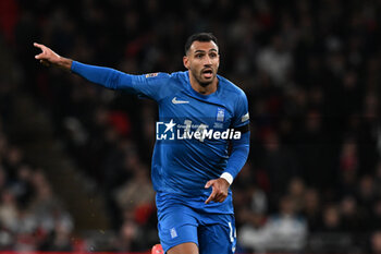 2024-10-10 - Vangelis Pavlidis (14) of Greece during the UEFA Nations League, League B, Group B2 football match between England and Greece on 10 October 2024 at Wembley Stadium in London, England - FOOTBALL - UEFA NATIONS LEAGUE - ENGLAND V GREECE - UEFA NATIONS LEAGUE - SOCCER