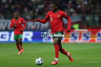 2024-10-12 - Rafael Leao of Portugal during the UEFA Nations League, League A, Group A1 football match between Poland and Portugal on 12 October 2024 at PGE Narodowy in Warsaw, Poland - FOOTBALL - UEFA NATIONS LEAGUE - POLAND V PORTUGAL - UEFA NATIONS LEAGUE - SOCCER