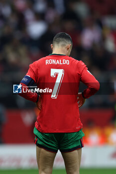 2024-10-12 - Cristiano Ronaldo of Portugal during the UEFA Nations League, League A, Group A1 football match between Poland and Portugal on 12 October 2024 at PGE Narodowy in Warsaw, Poland - FOOTBALL - UEFA NATIONS LEAGUE - POLAND V PORTUGAL - UEFA NATIONS LEAGUE - SOCCER