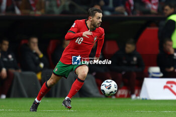 2024-10-12 - Bernardo Silva of Portugal during the UEFA Nations League, League A, Group A1 football match between Poland and Portugal on 12 October 2024 at PGE Narodowy in Warsaw, Poland - FOOTBALL - UEFA NATIONS LEAGUE - POLAND V PORTUGAL - UEFA NATIONS LEAGUE - SOCCER