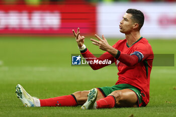 2024-10-12 - Cristiano Ronaldo of Portugal during the UEFA Nations League, League A, Group A1 football match between Poland and Portugal on 12 October 2024 at PGE Narodowy in Warsaw, Poland - FOOTBALL - UEFA NATIONS LEAGUE - POLAND V PORTUGAL - UEFA NATIONS LEAGUE - SOCCER