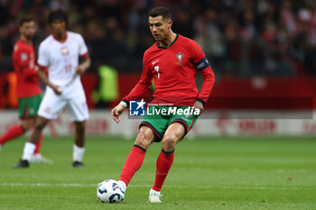 2024-10-12 - Cristiano Ronaldo of Portugal during the UEFA Nations League, League A, Group A1 football match between Poland and Portugal on 12 October 2024 at PGE Narodowy in Warsaw, Poland - FOOTBALL - UEFA NATIONS LEAGUE - POLAND V PORTUGAL - UEFA NATIONS LEAGUE - SOCCER