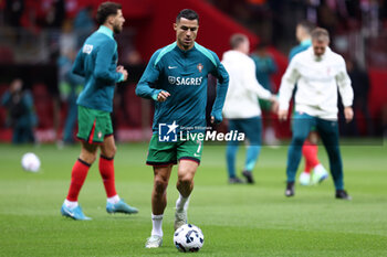 2024-10-12 - Cristiano Ronaldo of Portugal during the UEFA Nations League, League A, Group A1 football match between Poland and Portugal on 12 October 2024 at PGE Narodowy in Warsaw, Poland - FOOTBALL - UEFA NATIONS LEAGUE - POLAND V PORTUGAL - UEFA NATIONS LEAGUE - SOCCER