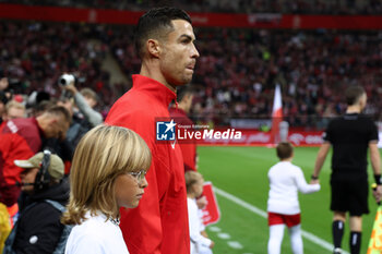 2024-10-12 - Cristiano Ronaldo of Portugal during the UEFA Nations League, League A, Group A1 football match between Poland and Portugal on 12 October 2024 at PGE Narodowy in Warsaw, Poland - FOOTBALL - UEFA NATIONS LEAGUE - POLAND V PORTUGAL - UEFA NATIONS LEAGUE - SOCCER