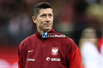 2024-10-12 - Robert Lewandowski of Poland during the UEFA Nations League, League A, Group A1 football match between Poland and Portugal on 12 October 2024 at PGE Narodowy in Warsaw, Poland - FOOTBALL - UEFA NATIONS LEAGUE - POLAND V PORTUGAL - UEFA NATIONS LEAGUE - SOCCER