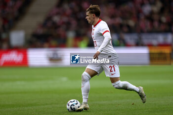 2024-10-12 - Nicola Zalewski of Poland during the UEFA Nations League, League A, Group A1 football match between Poland and Portugal on 12 October 2024 at PGE Narodowy in Warsaw, Poland - FOOTBALL - UEFA NATIONS LEAGUE - POLAND V PORTUGAL - UEFA NATIONS LEAGUE - SOCCER