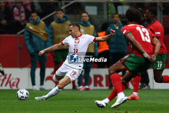 2024-10-12 - Przemyslaw Frankowski of Poland during the UEFA Nations League, League A, Group A1 football match between Poland and Portugal on 12 October 2024 at PGE Narodowy in Warsaw, Poland - FOOTBALL - UEFA NATIONS LEAGUE - POLAND V PORTUGAL - UEFA NATIONS LEAGUE - SOCCER