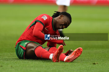 2024-10-12 - Rafael Leao of Portugal during the UEFA Nations League, League A, Group A1 football match between Poland and Portugal on 12 October 2024 at PGE Narodowy in Warsaw, Poland - FOOTBALL - UEFA NATIONS LEAGUE - POLAND V PORTUGAL - UEFA NATIONS LEAGUE - SOCCER