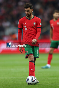 2024-10-12 - Bruno Fernandes of Portugal during the UEFA Nations League, League A, Group A1 football match between Poland and Portugal on 12 October 2024 at PGE Narodowy in Warsaw, Poland - FOOTBALL - UEFA NATIONS LEAGUE - POLAND V PORTUGAL - UEFA NATIONS LEAGUE - SOCCER