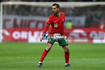 2024-10-12 - Bernardo Silva of Portugal during the UEFA Nations League, League A, Group A1 football match between Poland and Portugal on 12 October 2024 at PGE Narodowy in Warsaw, Poland - FOOTBALL - UEFA NATIONS LEAGUE - POLAND V PORTUGAL - UEFA NATIONS LEAGUE - SOCCER