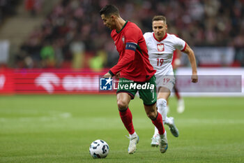 2024-10-12 - Cristiano Ronaldo of Portugal during the UEFA Nations League, League A, Group A1 football match between Poland and Portugal on 12 October 2024 at PGE Narodowy in Warsaw, Poland - FOOTBALL - UEFA NATIONS LEAGUE - POLAND V PORTUGAL - UEFA NATIONS LEAGUE - SOCCER