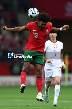 2024-10-12 - Renato Veiga of Portugal during the UEFA Nations League, League A, Group A1 football match between Poland and Portugal on 12 October 2024 at PGE Narodowy in Warsaw, Poland - FOOTBALL - UEFA NATIONS LEAGUE - POLAND V PORTUGAL - UEFA NATIONS LEAGUE - SOCCER