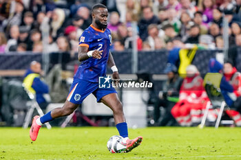 2024-10-14 - Lutsharel Geertruida of Netherlands during the UEFA Nations League, League A, Group 3 football match between Germany and Netherlands on October 14, 2024 at Allianz Arena in Munich, Germany - FOOTBALL - UEFA NATIONS LEAGUE - GERMANY V NETHERLANDS - UEFA NATIONS LEAGUE - SOCCER