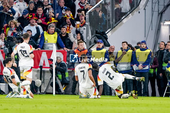 2024-10-14 - Jamie Leweling of Germany celebrates after his goal 1-0 during the UEFA Nations League, League A, Group 3 football match between Germany and Netherlands on October 14, 2024 at Allianz Arena in Munich, Germany - FOOTBALL - UEFA NATIONS LEAGUE - GERMANY V NETHERLANDS - UEFA NATIONS LEAGUE - SOCCER