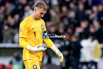 2024-10-14 - Bart Verbruggen of Netherlands during the UEFA Nations League, League A, Group 3 football match between Germany and Netherlands on October 14, 2024 at Allianz Arena in Munich, Germany - FOOTBALL - UEFA NATIONS LEAGUE - GERMANY V NETHERLANDS - UEFA NATIONS LEAGUE - SOCCER