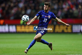 2024-10-15 - Petar Sucic of Croatia during the UEFA Nations League, League A, Group A1 football match between Poland and Croatia on 15 October 2024 at PGE Narodowy stadium in Warsaw, Poland - FOOTBALL - UEFA NATIONS LEAGUE - POLAND V CROATIA - UEFA NATIONS LEAGUE - SOCCER