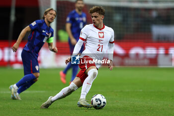 2024-10-15 - Nicola Zalewski of Poland during the UEFA Nations League, League A, Group A1 football match between Poland and Croatia on 15 October 2024 at PGE Narodowy stadium in Warsaw, Poland - FOOTBALL - UEFA NATIONS LEAGUE - POLAND V CROATIA - UEFA NATIONS LEAGUE - SOCCER