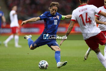 2024-10-15 - Luka Modric of Croatia during the UEFA Nations League, League A, Group A1 football match between Poland and Croatia on 15 October 2024 at PGE Narodowy stadium in Warsaw, Poland - FOOTBALL - UEFA NATIONS LEAGUE - POLAND V CROATIA - UEFA NATIONS LEAGUE - SOCCER