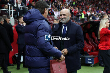 2024-10-15 - Coach Zlatko Dalic of Croatia and Michal Probierz of Poland during the UEFA Nations League, League A, Group A1 football match between Poland and Croatia on 15 October 2024 at PGE Narodowy stadium in Warsaw, Poland - FOOTBALL - UEFA NATIONS LEAGUE - POLAND V CROATIA - UEFA NATIONS LEAGUE - SOCCER