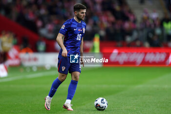 2024-10-15 - Martin Baturina of Croatia during the UEFA Nations League, League A, Group A1 football match between Poland and Croatia on 15 October 2024 at PGE Narodowy stadium in Warsaw, Poland - FOOTBALL - UEFA NATIONS LEAGUE - POLAND V CROATIA - UEFA NATIONS LEAGUE - SOCCER