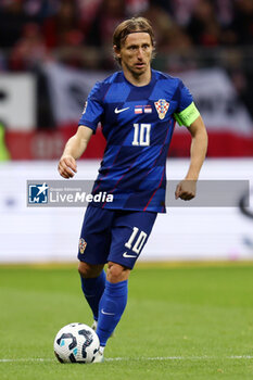 2024-10-15 - Luka Modric of Croatia during the UEFA Nations League, League A, Group A1 football match between Poland and Croatia on 15 October 2024 at PGE Narodowy stadium in Warsaw, Poland - FOOTBALL - UEFA NATIONS LEAGUE - POLAND V CROATIA - UEFA NATIONS LEAGUE - SOCCER