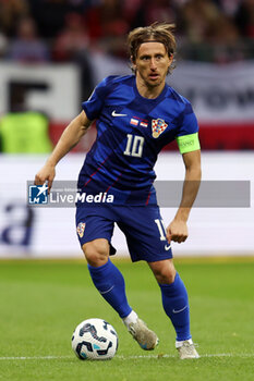 2024-10-15 - Luka Modric of Croatia during the UEFA Nations League, League A, Group A1 football match between Poland and Croatia on 15 October 2024 at PGE Narodowy stadium in Warsaw, Poland - FOOTBALL - UEFA NATIONS LEAGUE - POLAND V CROATIA - UEFA NATIONS LEAGUE - SOCCER