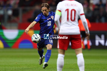 2024-10-15 - Luka Modric of Croatia during the UEFA Nations League, League A, Group A1 football match between Poland and Croatia on 15 October 2024 at PGE Narodowy stadium in Warsaw, Poland - FOOTBALL - UEFA NATIONS LEAGUE - POLAND V CROATIA - UEFA NATIONS LEAGUE - SOCCER