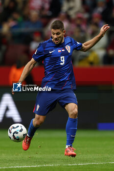 2024-10-15 - Andrej Kramaric of Croatia during the UEFA Nations League, League A, Group A1 football match between Poland and Croatia on 15 October 2024 at PGE Narodowy stadium in Warsaw, Poland - FOOTBALL - UEFA NATIONS LEAGUE - POLAND V CROATIA - UEFA NATIONS LEAGUE - SOCCER