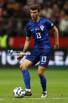 2024-10-15 - Petar Sucic of Croatia during the UEFA Nations League, League A, Group A1 football match between Poland and Croatia on 15 October 2024 at PGE Narodowy stadium in Warsaw, Poland - FOOTBALL - UEFA NATIONS LEAGUE - POLAND V CROATIA - UEFA NATIONS LEAGUE - SOCCER