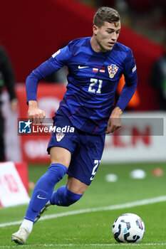 2024-10-15 - Luka Sucic of Croatia during the UEFA Nations League, League A, Group A1 football match between Poland and Croatia on 15 October 2024 at PGE Narodowy stadium in Warsaw, Poland - FOOTBALL - UEFA NATIONS LEAGUE - POLAND V CROATIA - UEFA NATIONS LEAGUE - SOCCER