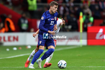 2024-10-15 - Luka Sucic of Croatia during the UEFA Nations League, League A, Group A1 football match between Poland and Croatia on 15 October 2024 at PGE Narodowy stadium in Warsaw, Poland - FOOTBALL - UEFA NATIONS LEAGUE - POLAND V CROATIA - UEFA NATIONS LEAGUE - SOCCER