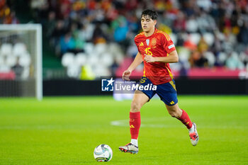 2024-10-15 - Pau Cubarsi of Spain during the UEFA Nations League, League A, Group A4 football match between Spain and Serbia on October 15, 2024 at Nuevo Arcangel stadium in Cordoba, Spain - FOOTBALL - UEFA NATIONS LEAGUE - SPAIN V SERBIA - UEFA NATIONS LEAGUE - SOCCER