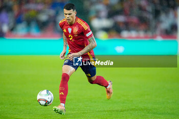 2024-10-15 - Pedro Porro of Spain during the UEFA Nations League, League A, Group A4 football match between Spain and Serbia on October 15, 2024 at Nuevo Arcangel stadium in Cordoba, Spain - FOOTBALL - UEFA NATIONS LEAGUE - SPAIN V SERBIA - UEFA NATIONS LEAGUE - SOCCER