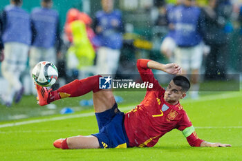 2024-10-15 - Alvaro Morata of Spain during the UEFA Nations League, League A, Group A4 football match between Spain and Serbia on October 15, 2024 at Nuevo Arcangel stadium in Cordoba, Spain - FOOTBALL - UEFA NATIONS LEAGUE - SPAIN V SERBIA - UEFA NATIONS LEAGUE - SOCCER