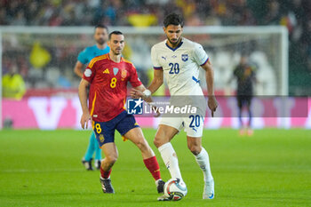 2024-10-15 - Marko Grujic of Serbia during the UEFA Nations League, League A, Group A4 football match between Spain and Serbia on October 15, 2024 at Nuevo Arcangel stadium in Cordoba, Spain - FOOTBALL - UEFA NATIONS LEAGUE - SPAIN V SERBIA - UEFA NATIONS LEAGUE - SOCCER