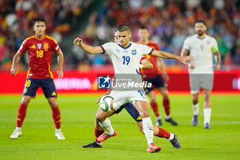 2024-10-15 - Dejan Joveljic of Serbia during the UEFA Nations League, League A, Group A4 football match between Spain and Serbia on October 15, 2024 at Nuevo Arcangel stadium in Cordoba, Spain - FOOTBALL - UEFA NATIONS LEAGUE - SPAIN V SERBIA - UEFA NATIONS LEAGUE - SOCCER