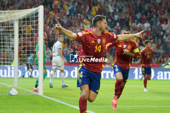 2024-10-15 - Aymeric Laporte of Spain celebrates a goal 1-0 during the UEFA Nations League, League A, Group A4 football match between Spain and Serbia on October 15, 2024 at Nuevo Arcangel stadium in Cordoba, Spain - FOOTBALL - UEFA NATIONS LEAGUE - SPAIN V SERBIA - UEFA NATIONS LEAGUE - SOCCER