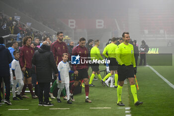 2024-11-17 - Israel and Belgium enters the field during the UEFA Nations League match between Israel vs. Belgium on 17th November 2024 at the Bozsik Arena stadium in Budapest, Hungary - ISRAEL VS BELGIUM - UEFA NATIONS LEAGUE - SOCCER