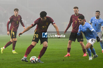 2024-11-17 - Ameen Al-Dakhil (Belgium) during the UEFA Nations League match between Israel vs. Belgium on 17th November 2024 at the Bozsik Arena stadium in Budapest, Hungary - ISRAEL VS BELGIUM - UEFA NATIONS LEAGUE - SOCCER