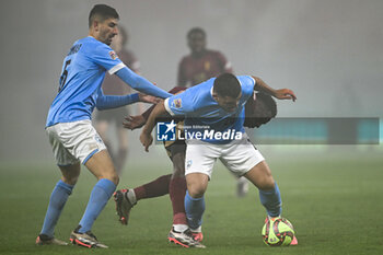 2024-11-17 - Albert Sambi Lokonga (Belgium) in action against Eitan Azulay (Israel) during the UEFA Nations League match between Israel vs. Belgium on 17th November 2024 at the Bozsik Arena stadium in Budapest, Hungary - ISRAEL VS BELGIUM - UEFA NATIONS LEAGUE - SOCCER