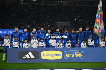 17/11/2024 - Lineup of Italy during the Group A2 - UEFA NATIONS LEAGUE 2024 match between Italy and France on 17 of November 2024 at Giuseppe Meazza San Siro Siro stadium in Milan, Italy. Photo Tiziano Ballabio - ITALY VS FRANCE - UEFA NATIONS LEAGUE - CALCIO