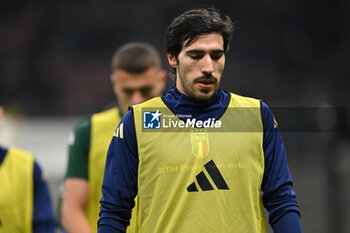 17/11/2024 - Sandro Tonnali of Italy during the Group A2 - UEFA NATIONS LEAGUE 2024 match between Italy and France on 17 of November 2024 at Giuseppe Meazza San Siro Siro stadium in Milan, Italy. Photo Tiziano Ballabio - ITALY VS FRANCE - UEFA NATIONS LEAGUE - CALCIO