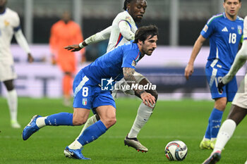 17/11/2024 - Sandro Tonali of Italy of France during the Group A2 - UEFA NATIONS LEAGUE 2024 match between Italy and France on 17 of November 2024 at Giuseppe Meazza San Siro Siro stadium in Milan, Italy. - ITALY VS FRANCE - UEFA NATIONS LEAGUE - CALCIO