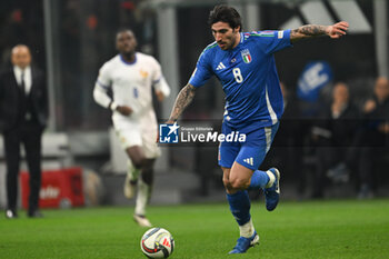 17/11/2024 - Sandro Tonali of Italy of France during the Group A2 - UEFA NATIONS LEAGUE 2024 match between Italy and France on 17 of November 2024 at Giuseppe Meazza San Siro Siro stadium in Milan, Italy - ITALY VS FRANCE - UEFA NATIONS LEAGUE - CALCIO