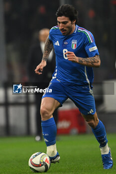 17/11/2024 - Sandro Tonali of Italy of France during the Group A2 - UEFA NATIONS LEAGUE 2024 match between Italy and France on 17 of November 2024 at Giuseppe Meazza San Siro Siro stadium in Milan, Italy - ITALY VS FRANCE - UEFA NATIONS LEAGUE - CALCIO