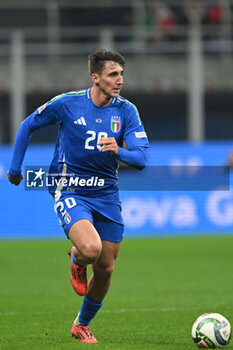 17/11/2024 - Andrea Cambiaso of Italy during the Group A2 - UEFA NATIONS LEAGUE 2024 match between Italy and France on 17 of November 2024 at Giuseppe Meazza San Siro Siro stadium in Milan, Italy. - ITALY VS FRANCE - UEFA NATIONS LEAGUE - CALCIO