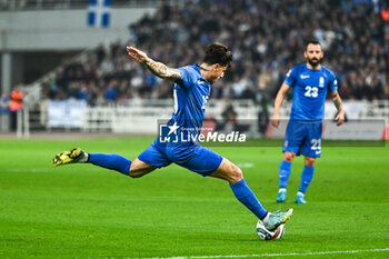 14/11/2024 - 15 Lazaros Rota of Greece plays during the UEFA Nations League 2024/25 League B, Group B2 match between Greece and England on November 14, 2024 at OAKA Stadium, in Athens, Greece. - GREECE VS ENGLAND - UEFA NATIONS LEAGUE - CALCIO