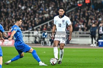 14/11/2024 - 10 Jude Bellingham of England plays during the UEFA Nations League 2024/25 League B, Group B2 match between Greece and England on November 14, 2024 at OAKA Stadium, in Athens, Greece. - GREECE VS ENGLAND - UEFA NATIONS LEAGUE - CALCIO