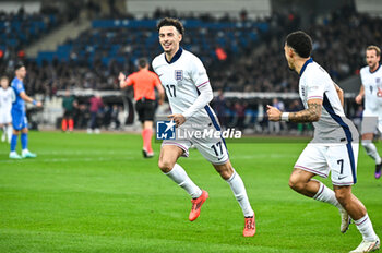 14/11/2024 - 17 Curtis Jones of England celebrates the goal during the UEFA Nations League 2024/25 League B, Group B2 match between Greece and England on November 14, 2024 at OAKA Stadium, in Athens, Greece. - GREECE VS ENGLAND - UEFA NATIONS LEAGUE - CALCIO